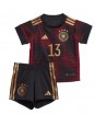 Německo Thomas Muller #13 Venkovní dres pro děti MS 2022 Krátký Rukáv (+ trenýrky)